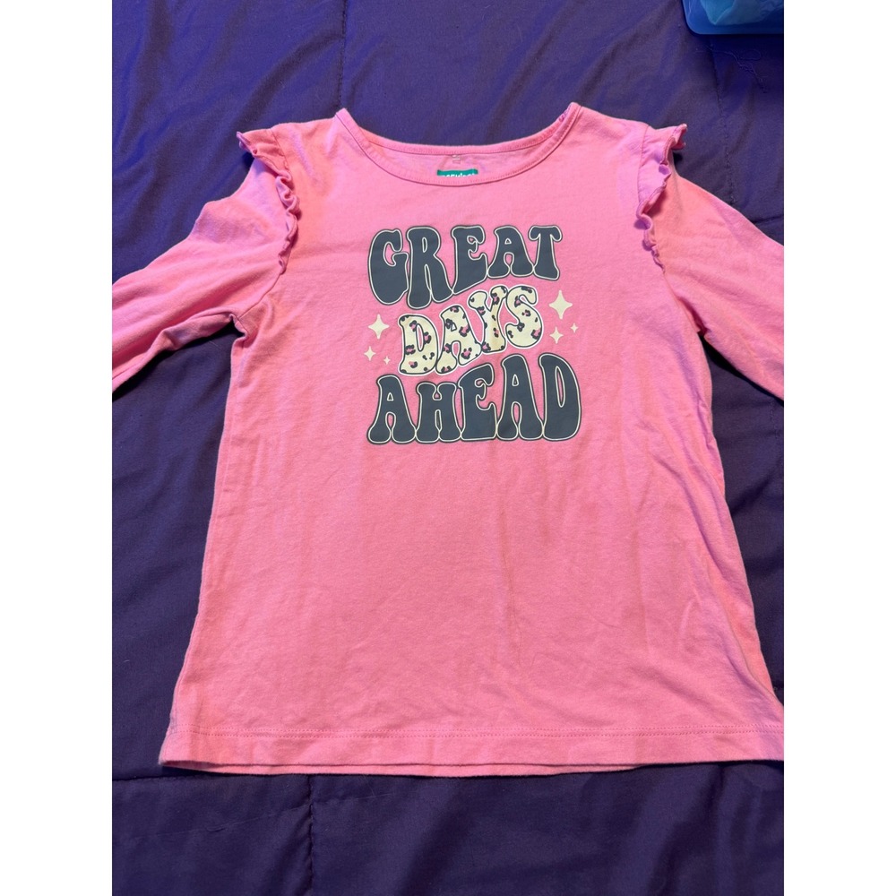 365Kids Garanimals Girls Long Sleeve Graphic Tee Bundle Pink Blue Size 7
